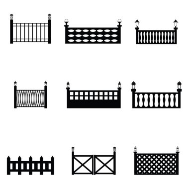 Çit vector Icons set