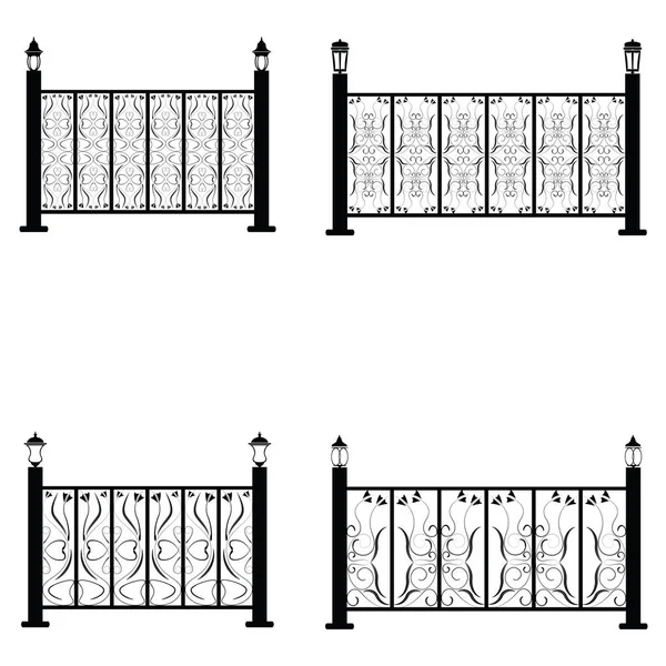 Fence vector icons set — Stock Vector