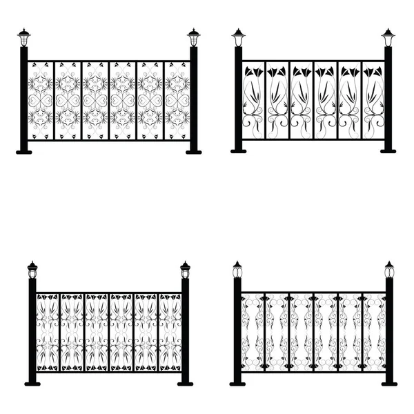 Fence vector icons set — Stock Vector