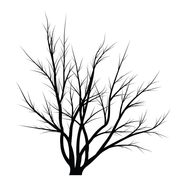 Träd med döda grenar — Stock vektor