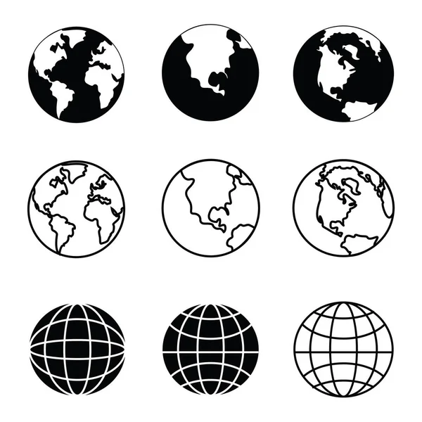 地球矢量图标集 — 图库矢量图片
