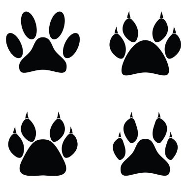 Pençe baskı Icon set