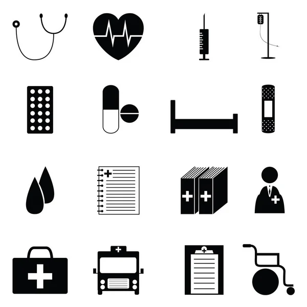 El conjunto de iconos médicos — Vector de stock