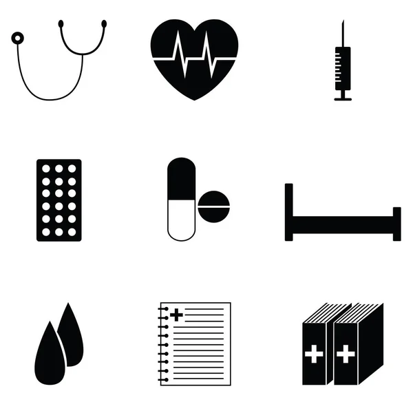 Le jeu d'icônes médicales — Image vectorielle