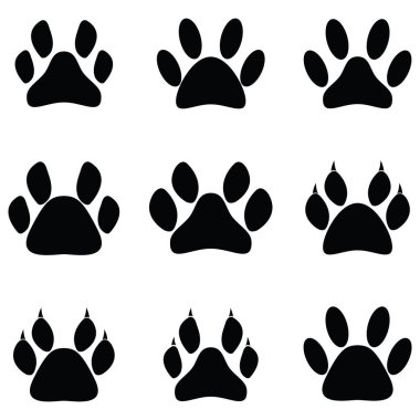 Pençe baskı Icon set