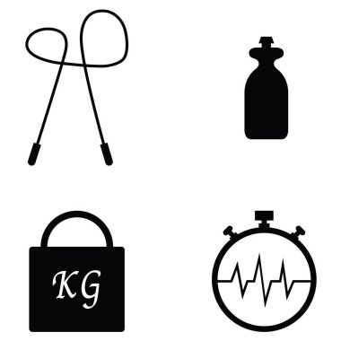 Spor salonu Icon Set