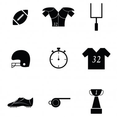 Amerikan futbolu Icon set