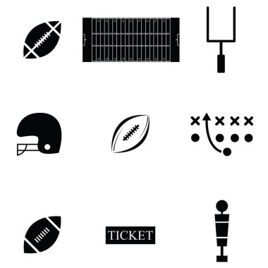 Amerikan futbolu Icon set