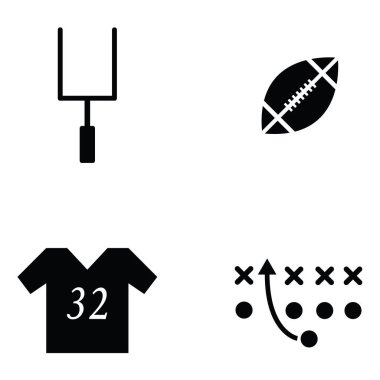 Amerikan futbolu Icon set