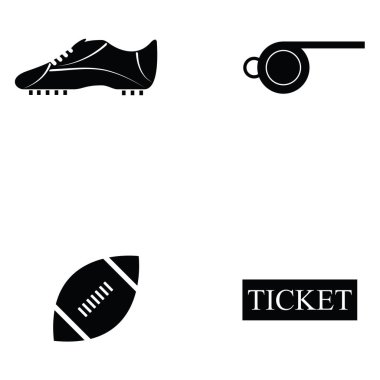 Amerikan futbolu Icon set