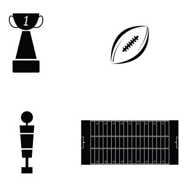 Amerikan futbolu Icon set
