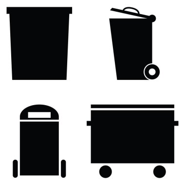 çöp kutusu simge seti