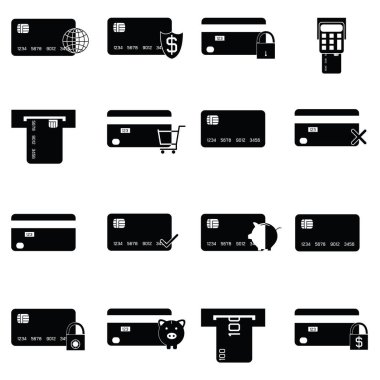 Kredi kartı Icon set