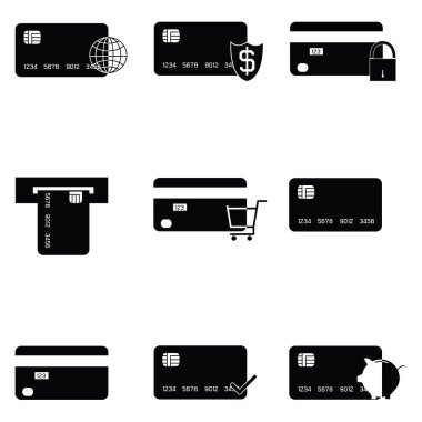 Kredi kartı Icon set