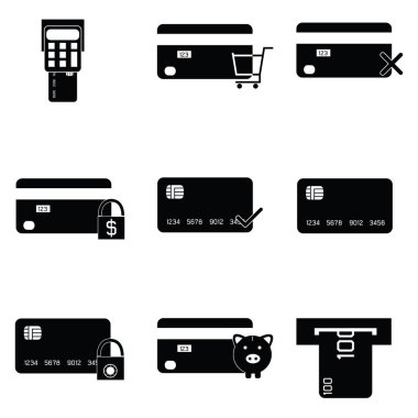 Kredi kartı Icon set