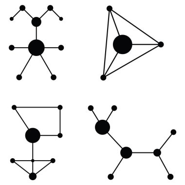 vektör molekül Icon set