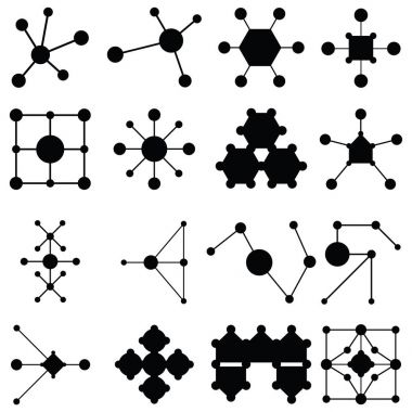 vektör molekül Icon set