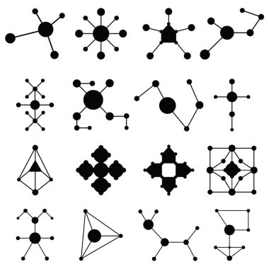 vektör molekül Icon set