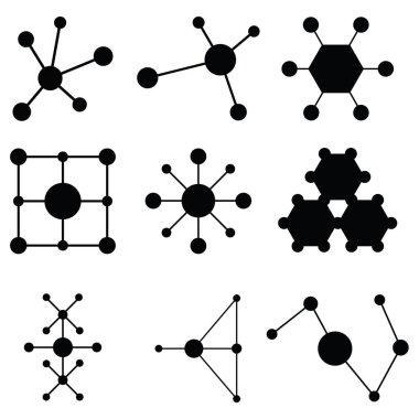 vektör molekül Icon set