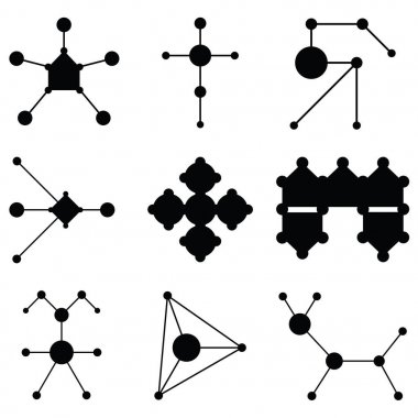 vektör molekül Icon set
