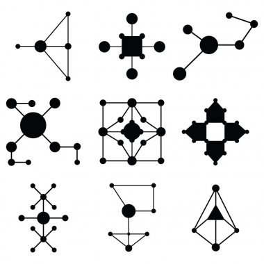 vektör molekül Icon set