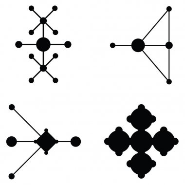vektör molekül Icon set