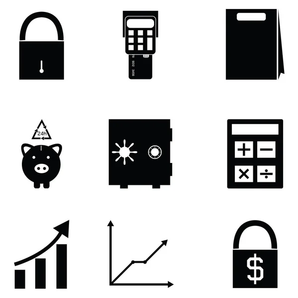 The banking icon set — Stock Vector
