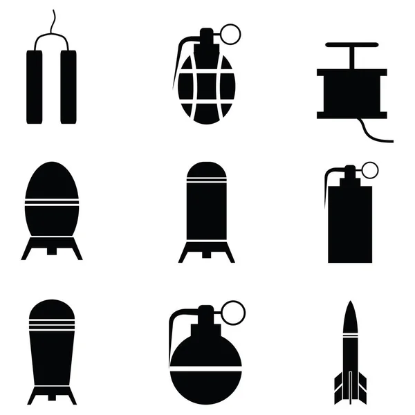 The bomb icon set — Stock Vector