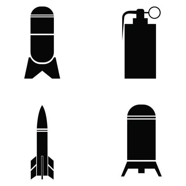 El conjunto de icono de bomba — Archivo Imágenes Vectoriales