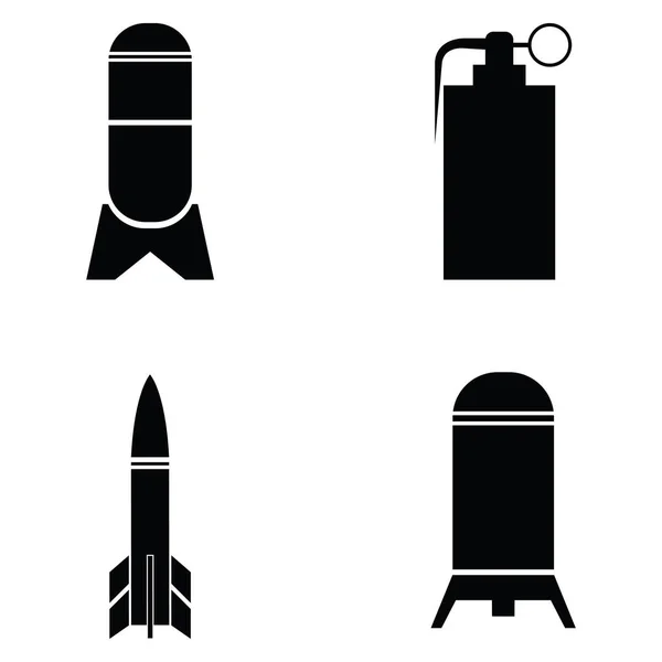 The bomb icon set — Stock Vector