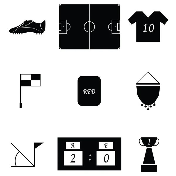 Ensemble d'icônes de football — Image vectorielle