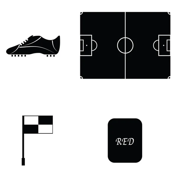 Ensemble d'icônes de football — Image vectorielle