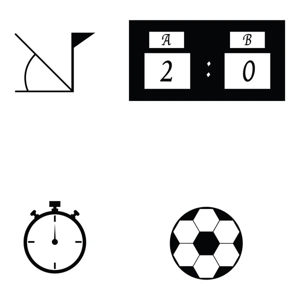 The soccer icon set — Stock Vector