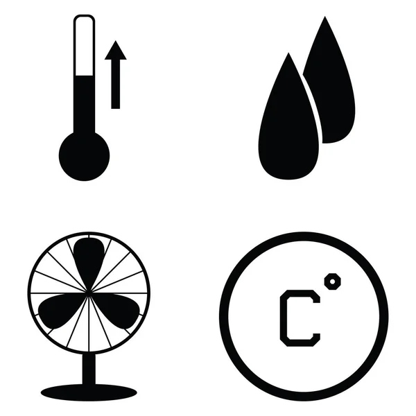 Setul de pictograme încălzire — Vector de stoc