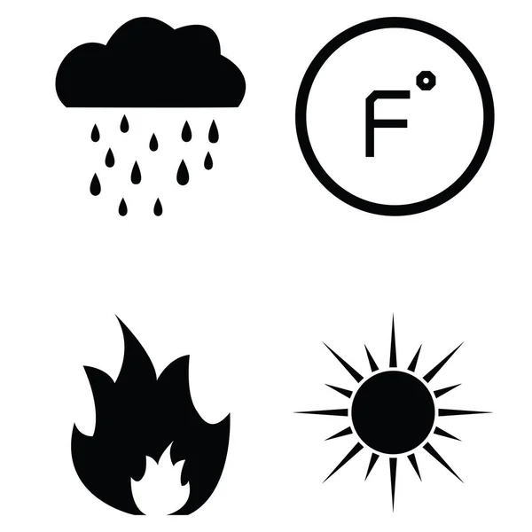 O conjunto de ícone de aquecimento — Vetor de Stock