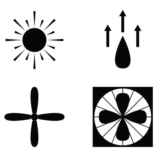 Värme ikonuppsättningen — Stock vektor