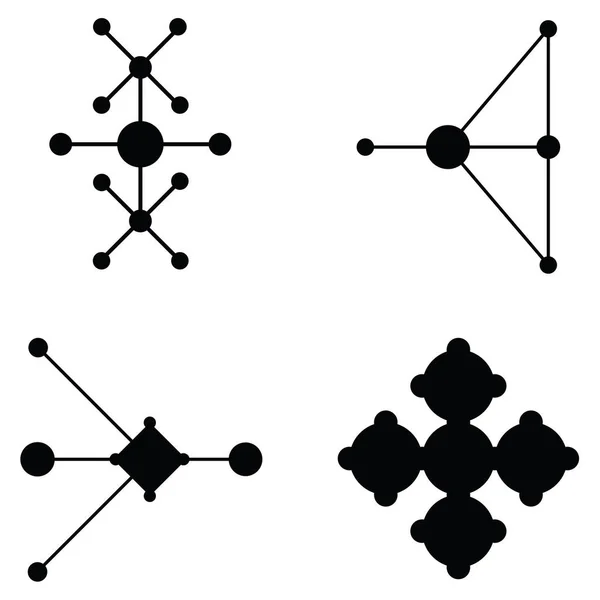 Het molecuul pictogrammenset vector — Stockvector