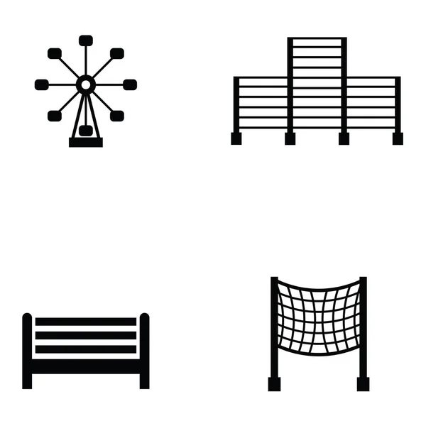 O conjunto de ícones do parque infantil —  Vetores de Stock