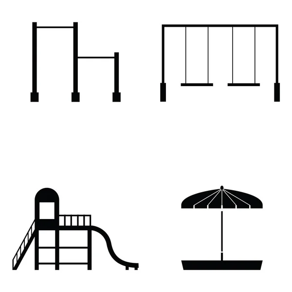 놀이터 아이콘 세트 — 스톡 벡터