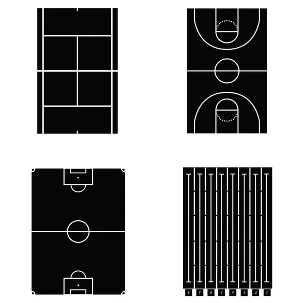 O conjunto ícone do estádio — Vetor de Stock