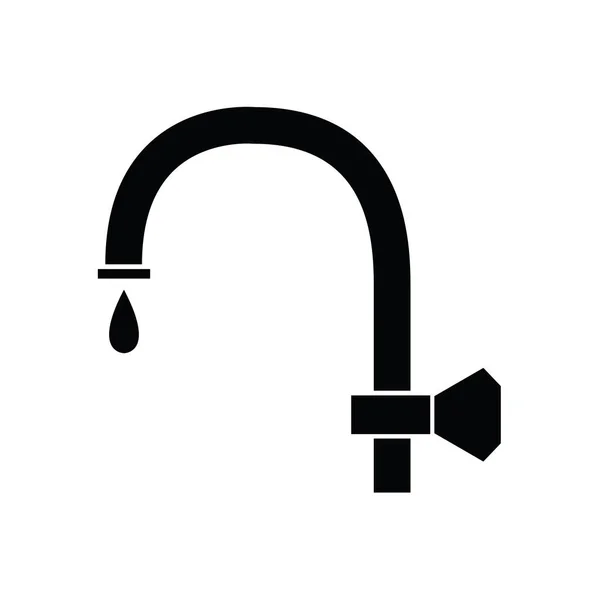 Das Wasserhahn-Symbol gesetzt — Stockvektor