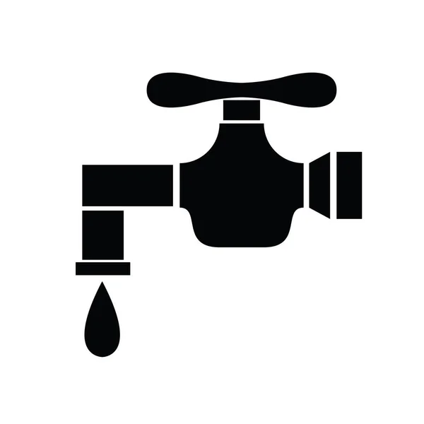 Das Wasserhahn-Symbol gesetzt — Stockvektor