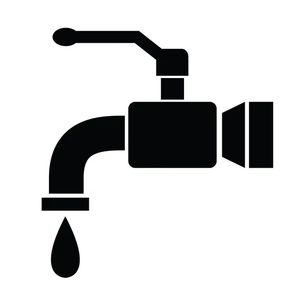 Das Wasserhahn-Symbol gesetzt — Stockvektor