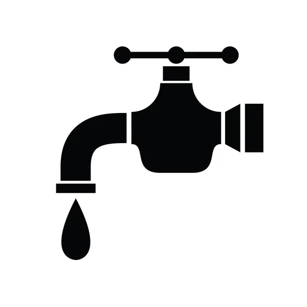 Das Wasserhahn-Symbol gesetzt — Stockvektor