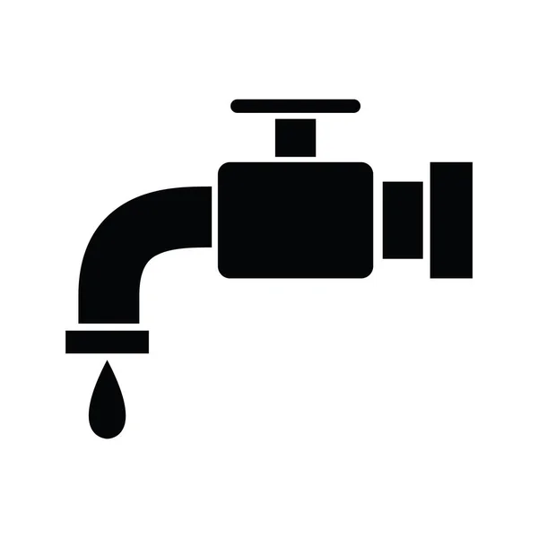 Das Wasserhahn-Symbol gesetzt — Stockvektor