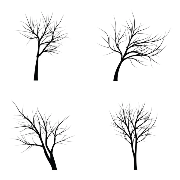 Árboles con ramas muertas — Archivo Imágenes Vectoriales