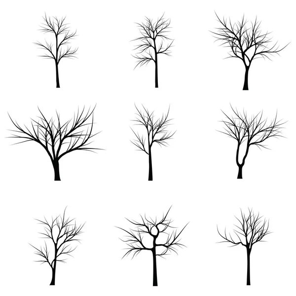 Arbres aux branches mortes — Image vectorielle