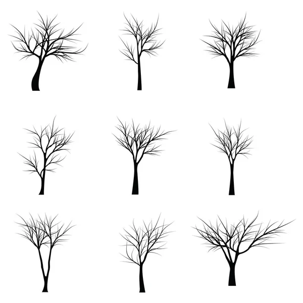 Arbres aux branches mortes — Image vectorielle