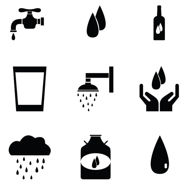 O conjunto de ícone de água — Vetor de Stock