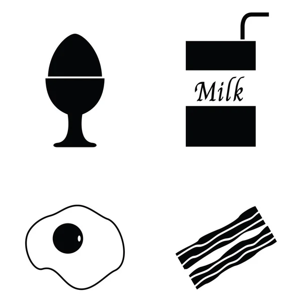 The breakfast icons set — Stock Vector